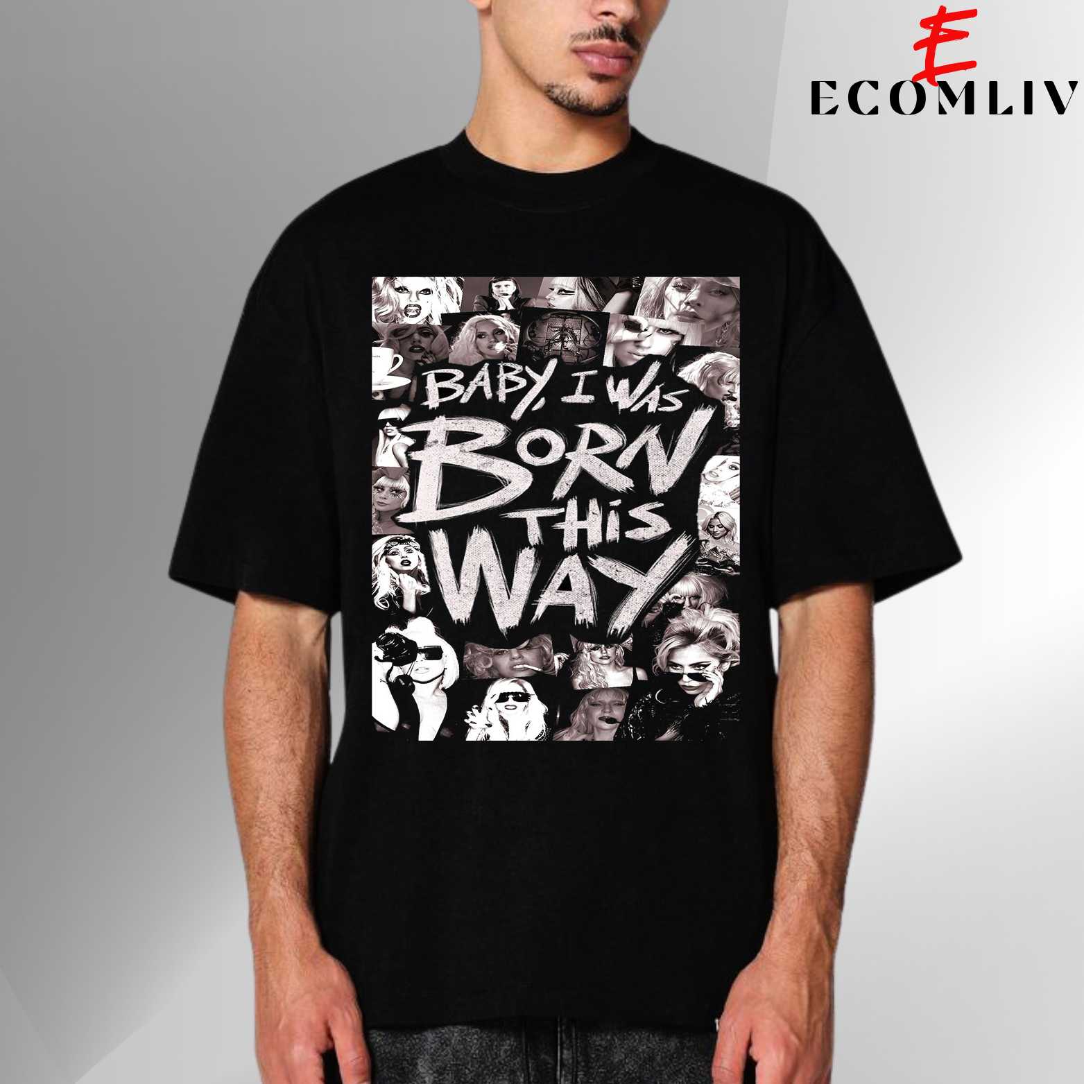 Lady Gaga Unisex Tee, Born This Way T Shirt, Pop Music Streetwear Shirt